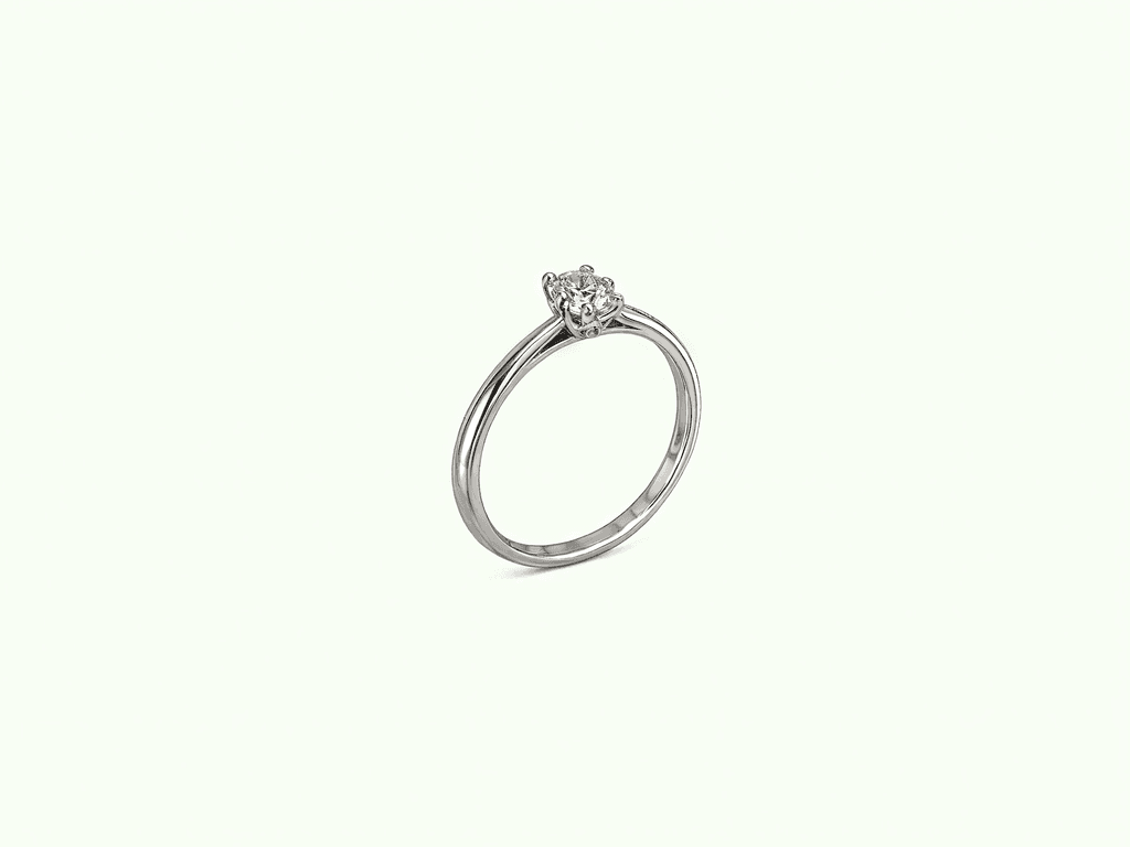 Lumen Solitaire Ring — delicate gold solitaire ring